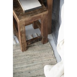 Ib Laursen Kludetppe i creme 60x120 cm.