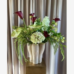 Hortensia Grn/Lysrosa H: 53 cm.