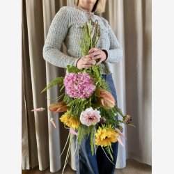 Allium buket Lilla H: 66 cm.