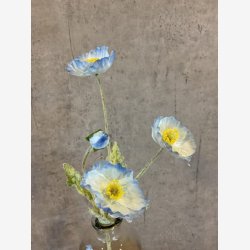 Valmue Buket Lysebl� H:61cm.