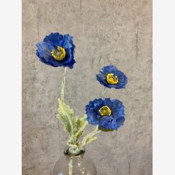 Valmue Buket Bl� H:61cm.