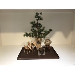 Stillenat - DIY Elg stende natur B 7 H 13,5 L 14 cm