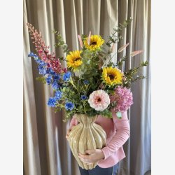 Rvehale grs m/Rosa H: 71 cm.