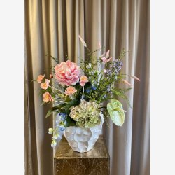 Rvehale grs m/Rosa H: 71 cm.