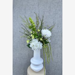 Chrysanthemum Blomst Hvid H: 75 cm.