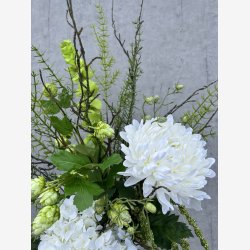 Chrysanthemum Blomst Hvid H: 75 cm.