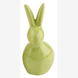 La Vida - Kanin Keramik H:14 cm Gul/Gr�n 2 Varianter