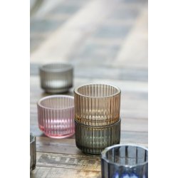 Ib Laursen - Fyrfadsstage/Lysestage lyserd H: 6,8 : 9 cm.