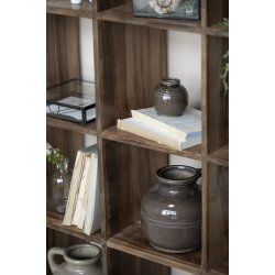 Ib Laursen Vase m/riller, krakkeleret glasur