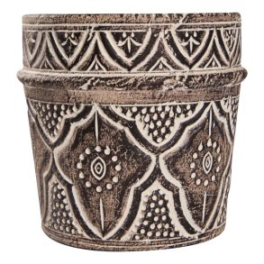 C'EST BON - Urtepotteskjuler m/mnster keramik brun H:17 D:18