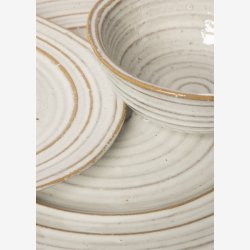 AU Maison - Sk�l, Recycled Keramik/Hvid, 13x�13cm