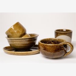 Au Maison - Krus m/greb Keramik Guld 12,7x10,4x6 cm.