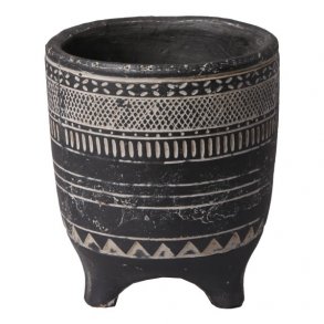 Urtepotte antique black, H 16  14cm.