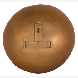 C'EST BON - Vg lysestage brndt messing look m/ guld mosaik :26cm.