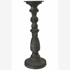 C'EST BON - Lysestage t/bloklys patineret sort H: 36cm.