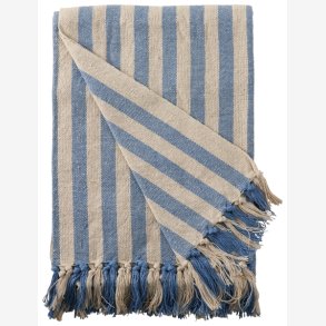 AU Maison - Throw, Stripe-Light Royal/Nature, 130x180 cm