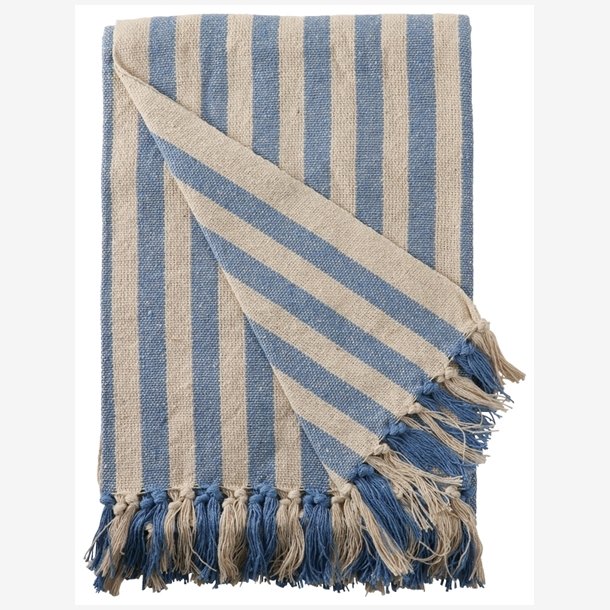 AU Maison - Throw, Stripe-Light Royal/Nature, 130x180 cm