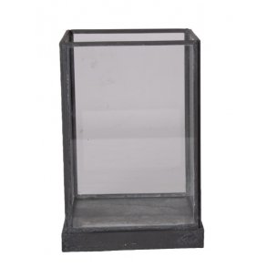  Lanterne, zink look 23x13x15 cm