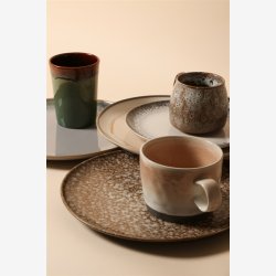 AU Maison - Krus m/hank, beige/gr�, 8,5x�11 cm