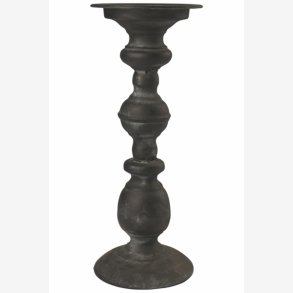 C'EST BON - Lysestage t/bloklys patineret sort H: 29cm.