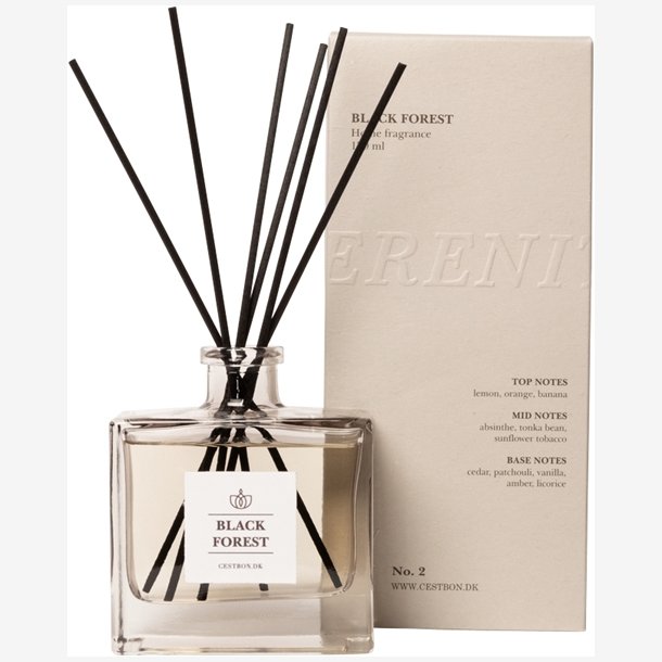 AU Maison - Diffuser, firkantet flaske, Serenity-Black Forest