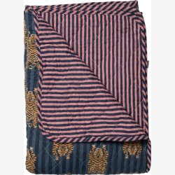 AU Maison - Quilt Ethnic Stor tiger bl�/pink 140x180 cm.