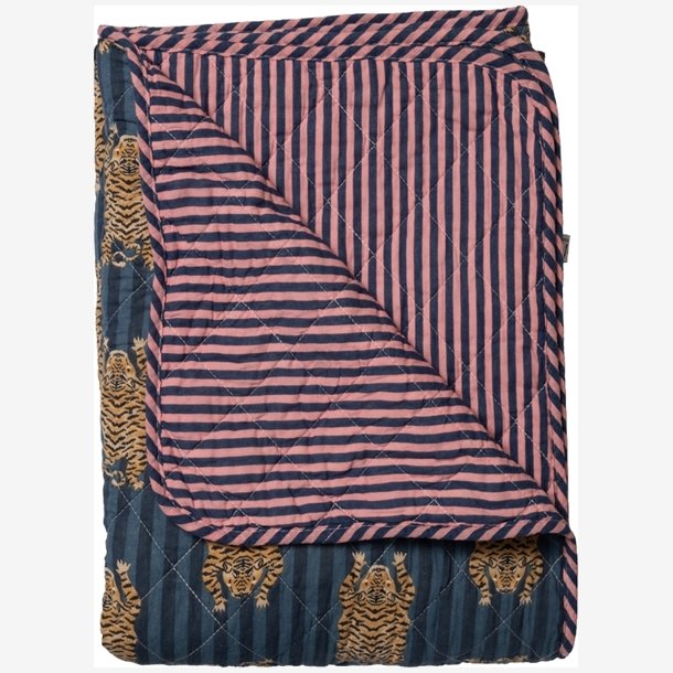 AU Maison - Quilt Ethnic Stor tiger bl�/pink 140x180 cm.