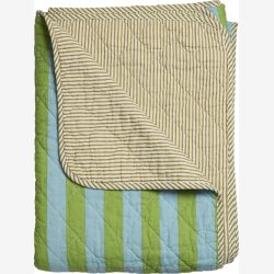 AU Maison - Quilt Ethnic B�nd gr�n/bl� 140x180 cm.