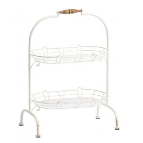 Etagere, antik hvid, H 65 B 48 D 27 cm