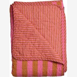AU Maison - Quilt Ethnic B�nd pink/brun 140x180 cm.