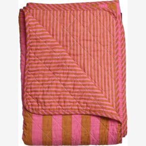 AU Maison - Quilt Ethnic B�nd pink/brun 140x180 cm.