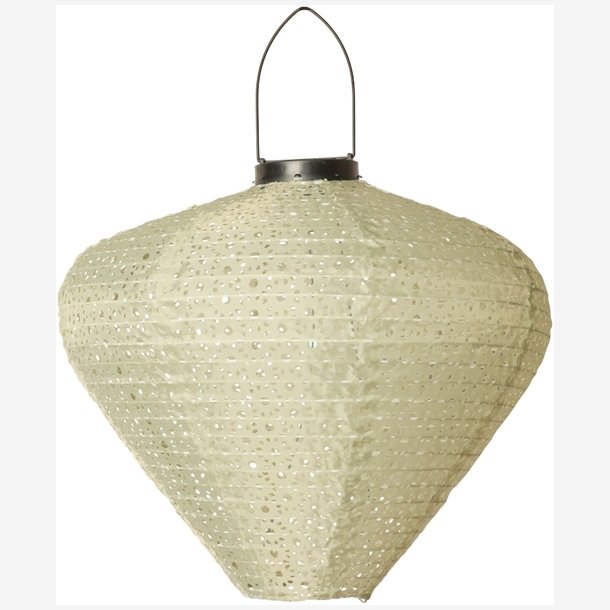 C'EST BON - Lanterne m/solar konisk lysegr�n 30x�33 cm.