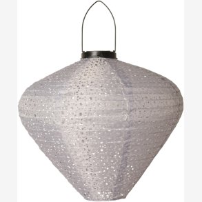 C'EST BON - Lanterne m/solar konisk gr� 30x�33 cm.
