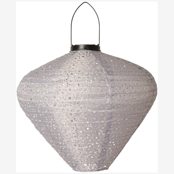 C'EST BON - Lanterne m/solar konisk gr� 30x�33 cm.
