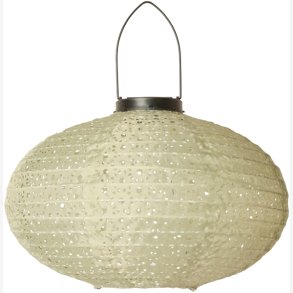 C'EST BON - Lanterne m/solar ellipse lysegr�n 33x�20 cm.