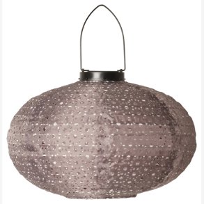 C'EST BON - Lanterne m/solar ellipse m�rk gr� 33x�20 cm.