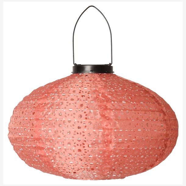 C'EST BON - Lanterne m/solar ellipse pink 33x�20 cm.