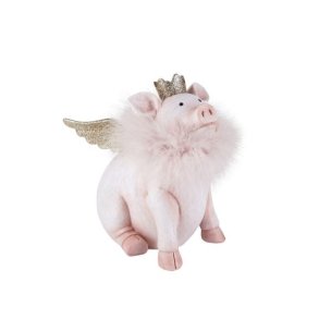 La Vida - Gris med vinger 18x15cm, Lyserd og Guld