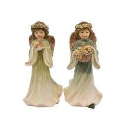 La Vida - Engel H20cm, Grn - Leveres Assorteret