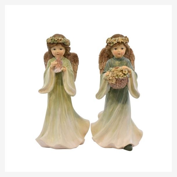 La Vida - Engel H20cm, Grn - Leveres Assorteret