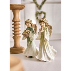 La Vida - Engel H20cm, Grn - Leveres Assorteret