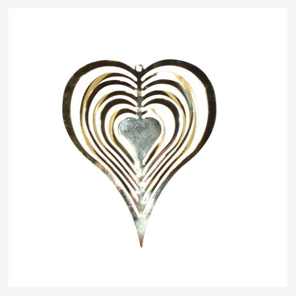 La Vida -  3D Jule hjerte ophng i metal H12,5cm, Guld