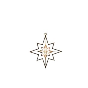La Vida - Jule 3D stjerne ophng H8cm, Guld