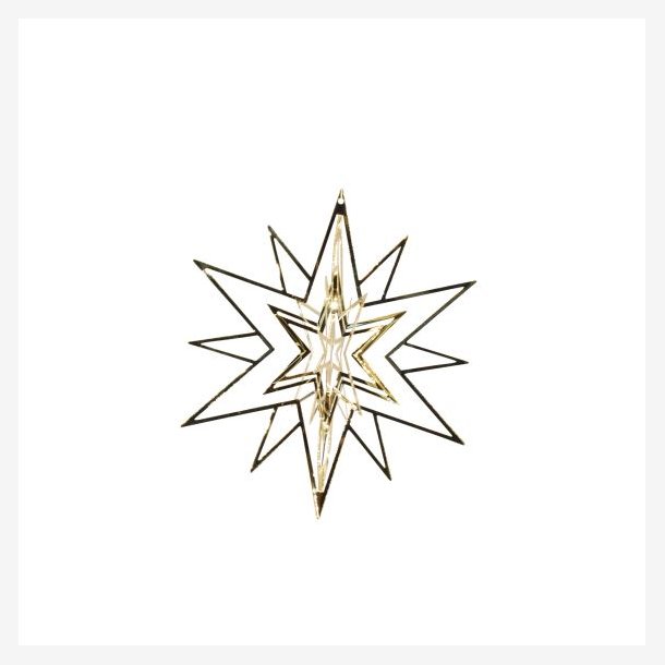 La Vida - Jule 3D stjerne ophng H15cm, Guld