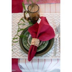 FONDACO - Stof Serviet Hr Look 45 x 45 cm. Rd