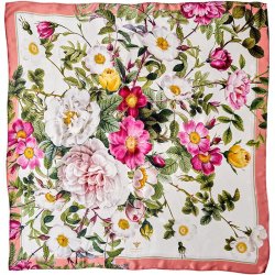 Jim Lyngvild - Silketrklde Rose Flower Garden 90x90cm Rosa/Fersken.