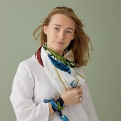 Jim Lyngvild - Silketrklde Flower Garden 90x90cm. 