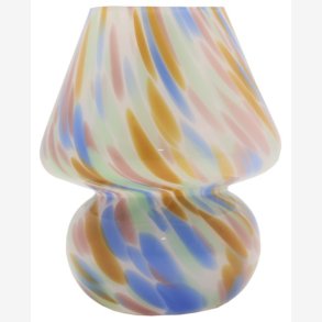 AU Maison - Murano Joyfull batteri lampe Bl�/rosa H19 D15cm.