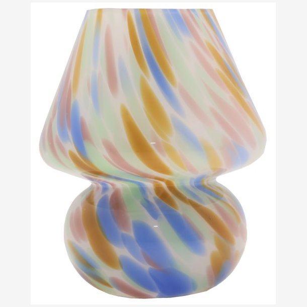 AU Maison - Murano Joyfull batteri lampe Bl�/rosa H19 D15cm.