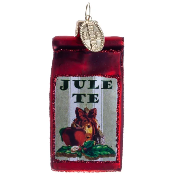 Brink Nordic - Juletrs Ophng Julekugle Te Pose m/tekst "JULE TE" 6 cm. Glas